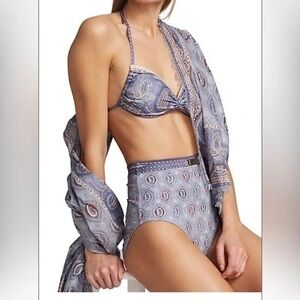 It’s a set! ZIMMERMANN 'Vitali' Paisley-Print 2-Piece Halterneck Bikini Set